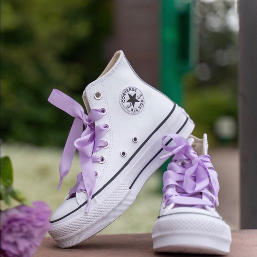 Converse All Star Platform Leather High Tops